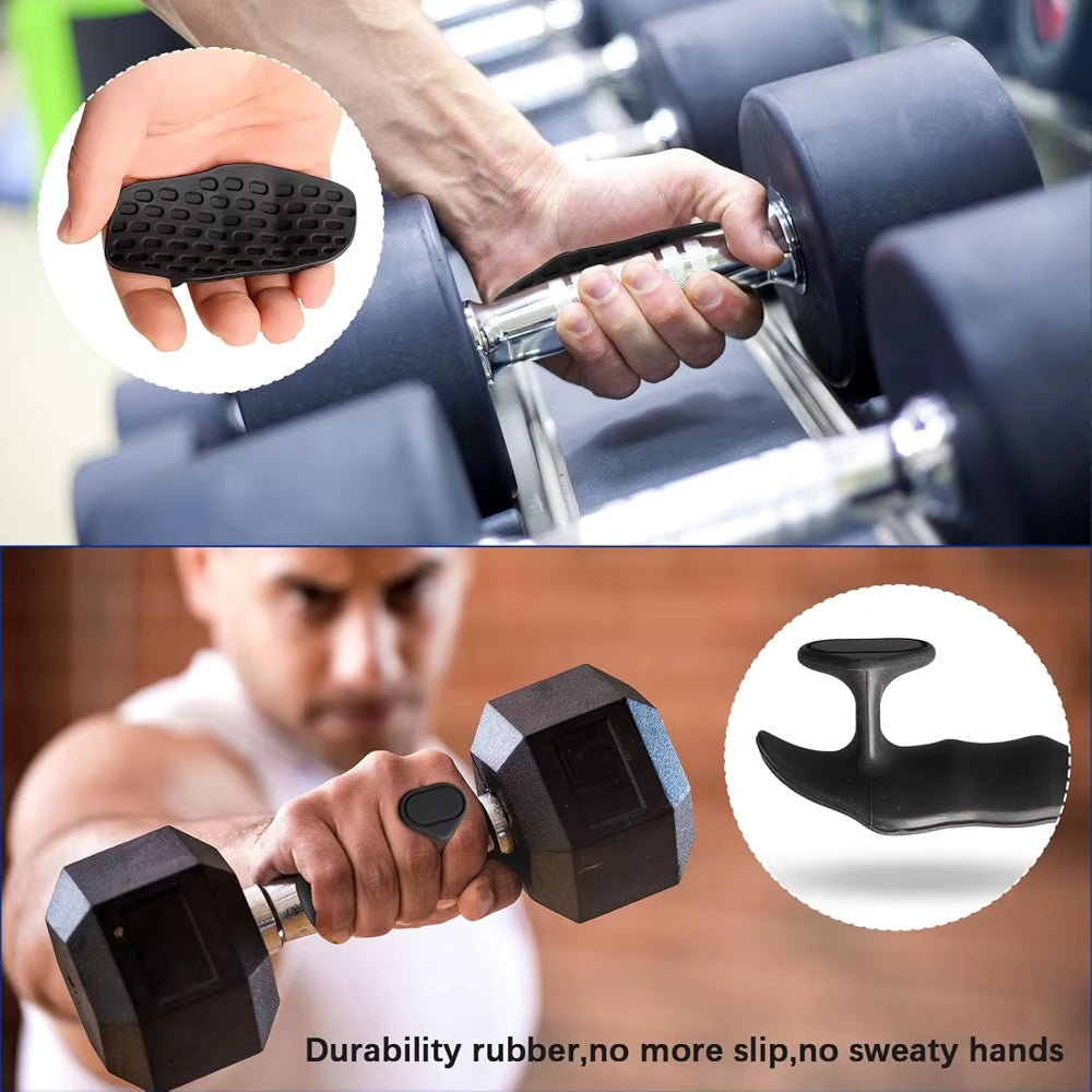 Anti-Slip Workout Grips Ergonomic Rubber Hand Protector Grips for Weight Lifting Pull-Ups Gym Training - Unisex Fitness Gloves